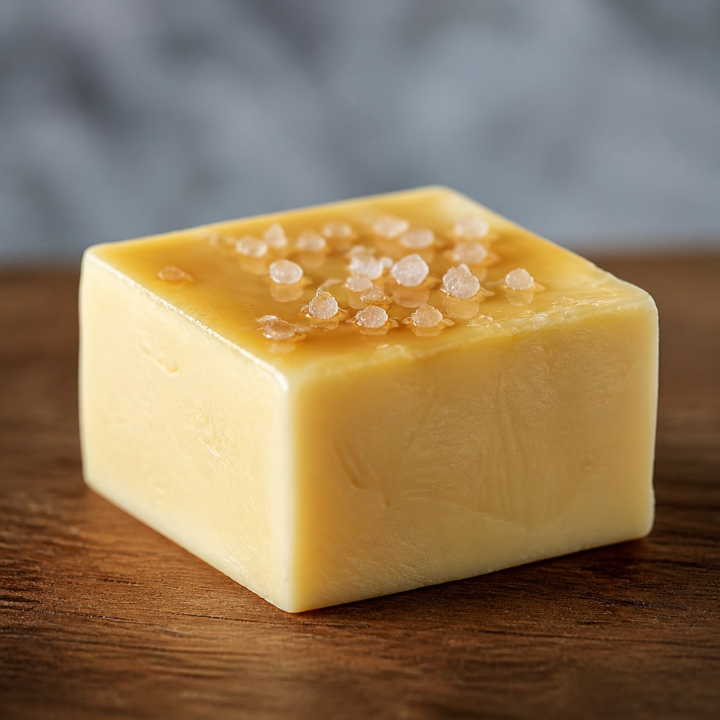 A cube of maple and sea salt butter