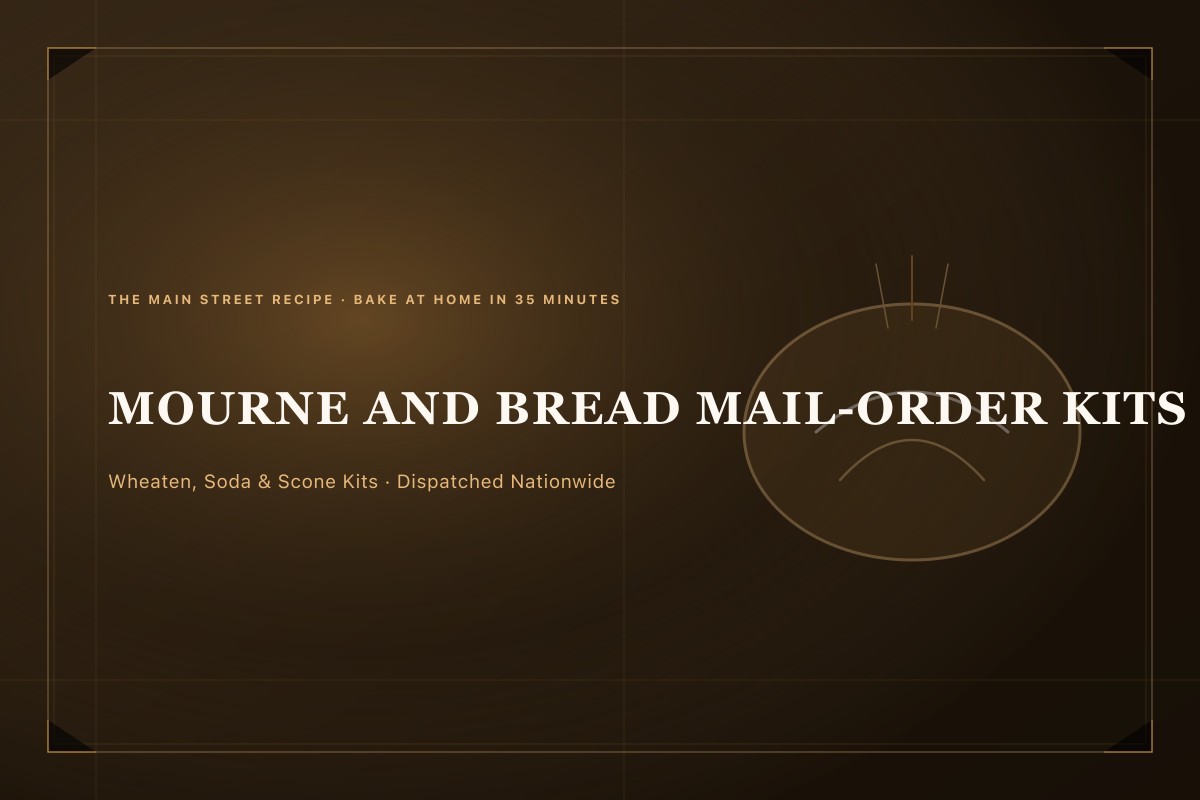 Kraft paper Mourne and Bread mail-order baking kits with wholesome ingredients and buttermilk