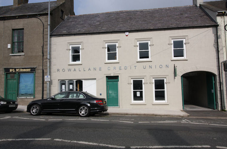 Rowallane Credit Union and Community Hub on the main street in Saintfield