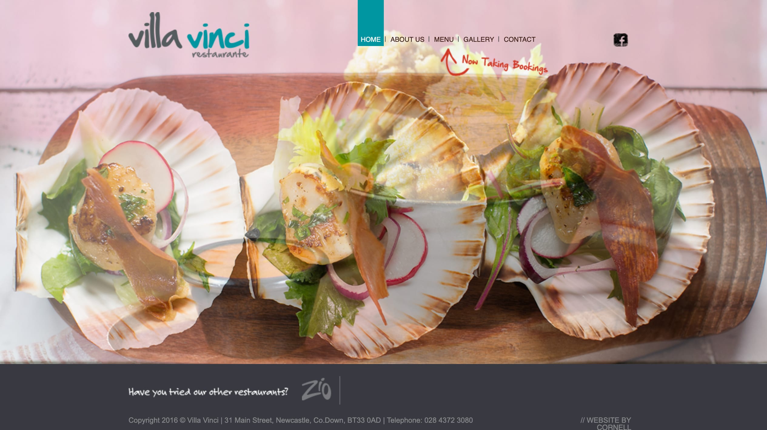 Labelled placeholder for Villa Vinci's current public presence (villavinci.co.uk and the public Facebook page) — not a live-site screenshot; a matched capture was not filed for the 23 August 2026 publish